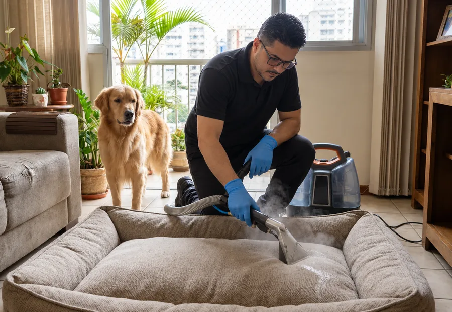Limpeza de cama de pet em Contagem: Limpeza de cama de cachorro e gato em Contagem