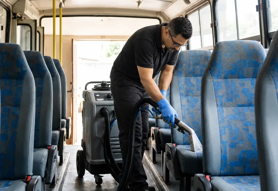 Higienização de ônibus em Contagem: Higienização de bancos de ônibus em Contagem, para frota e fretamento